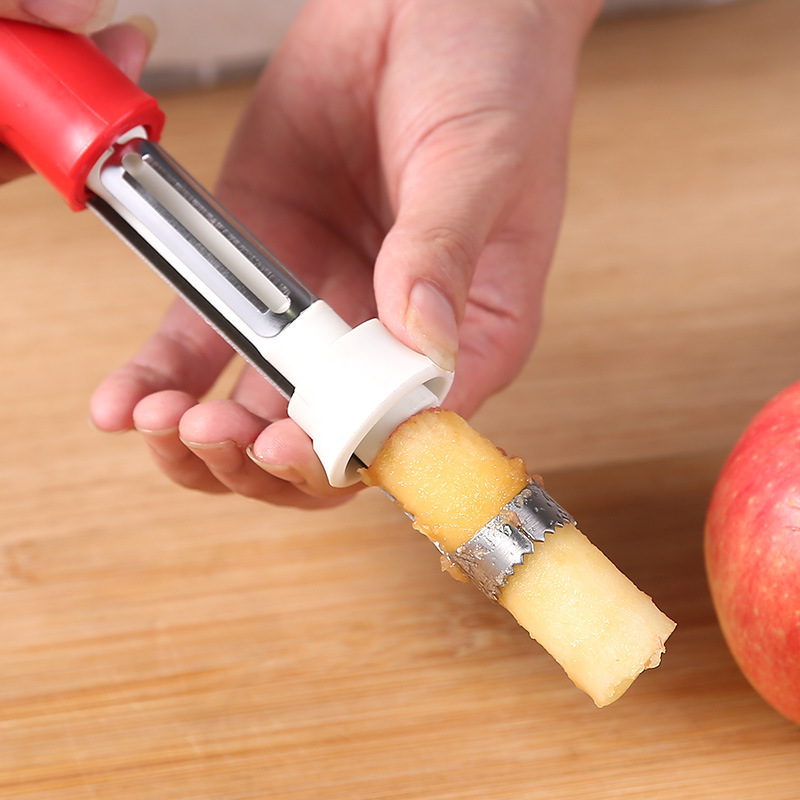 2-IN-1 FRUIT PITTING AND PEELING TOOL