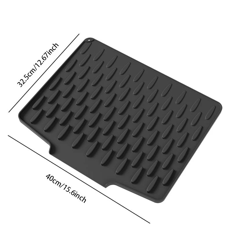 SlopeFlow Pro DryMat: Heat-Proof Silicone Drain Board with GripGuard Tech