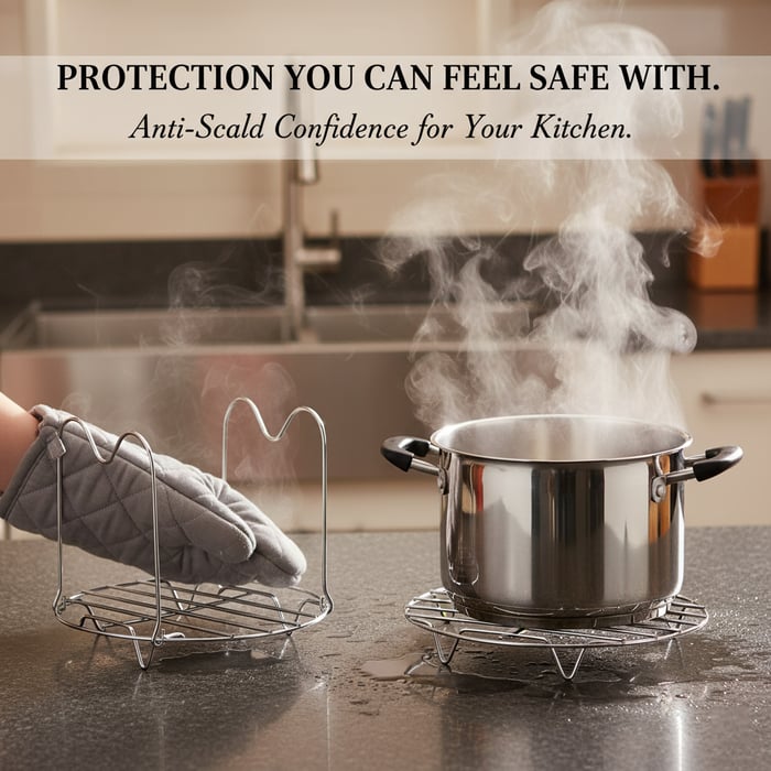 Stainless Steel Steamer Rack with Handles