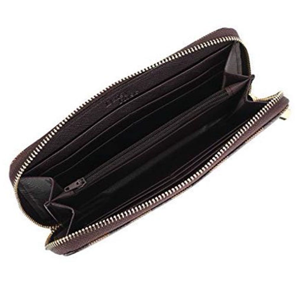 Checkered Zip Around Wallets for Women