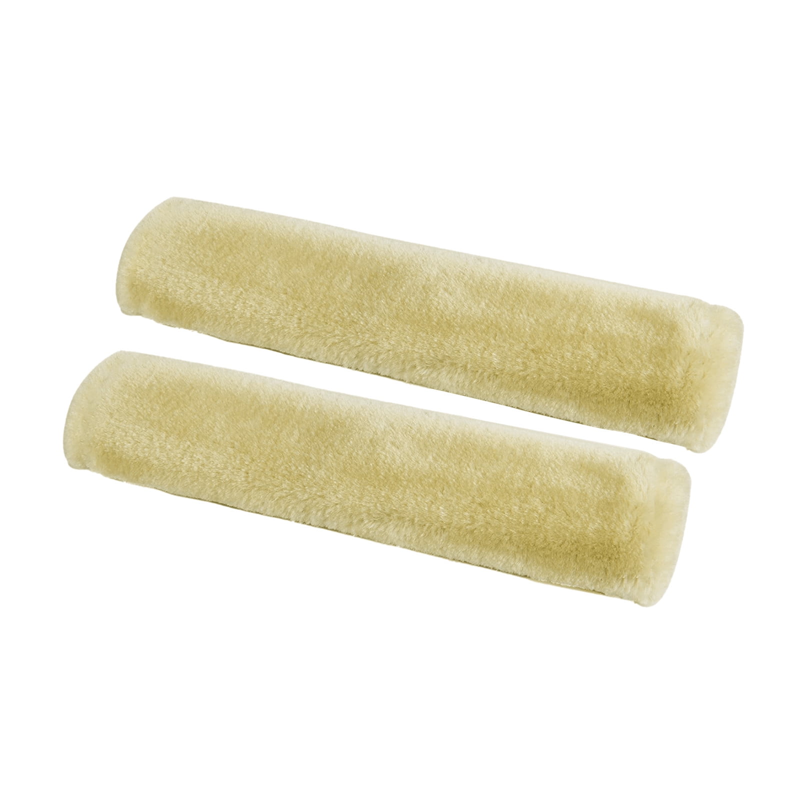 2pcs Soft Faux Sheepskin Cover Seat Belt Shoulder Strap Covers Shoulder Pad for Car & Bag