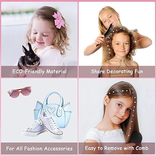 Hair Gemstone Styling Set | Glitter Diamond Tools