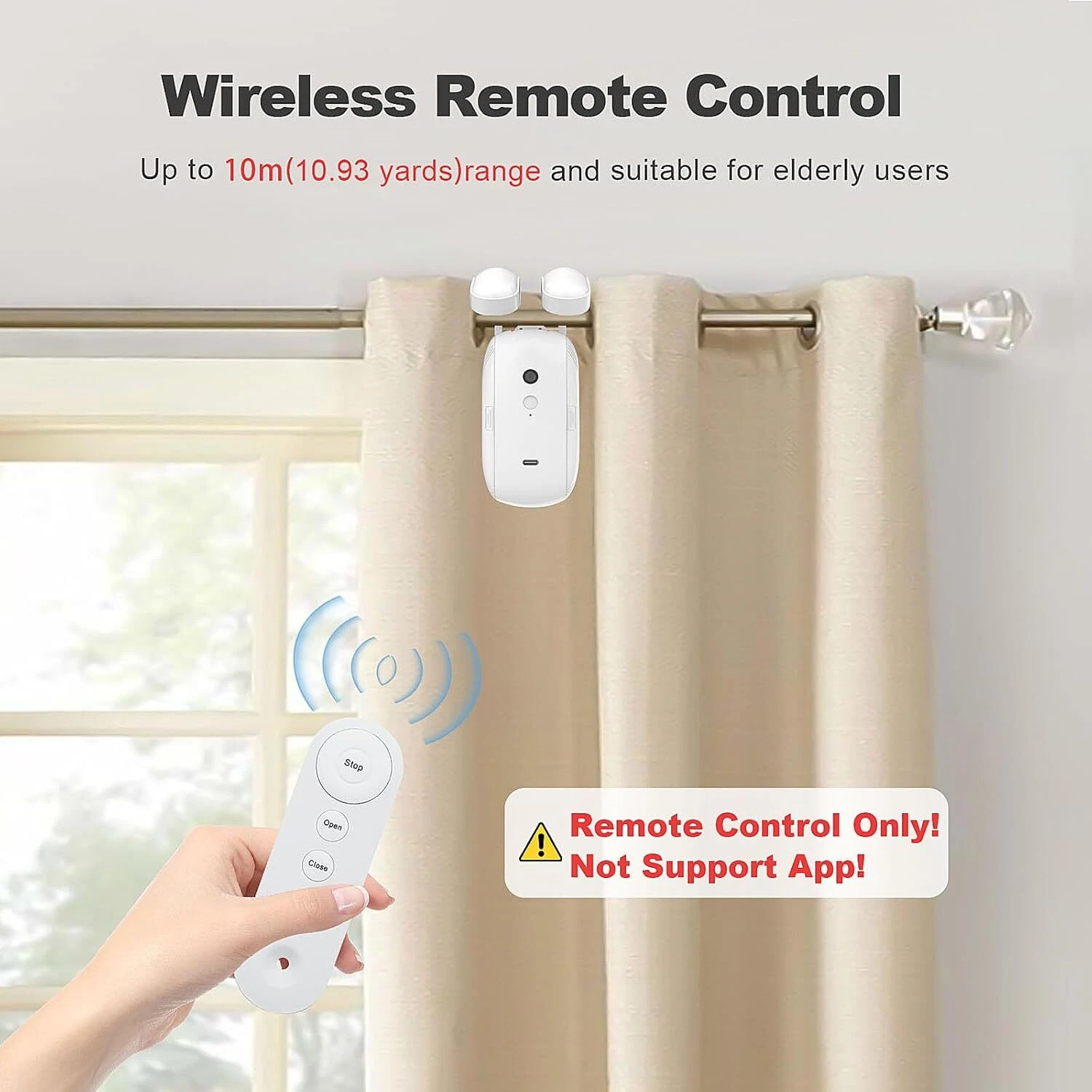 Automatic Curtain Opener Remote Control Roman Rod Curtain Robot Motor Smart