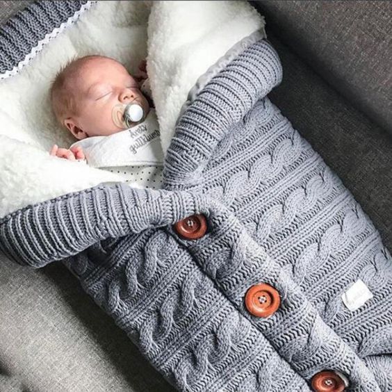 Soft Knitted Baby Sleeping Bag