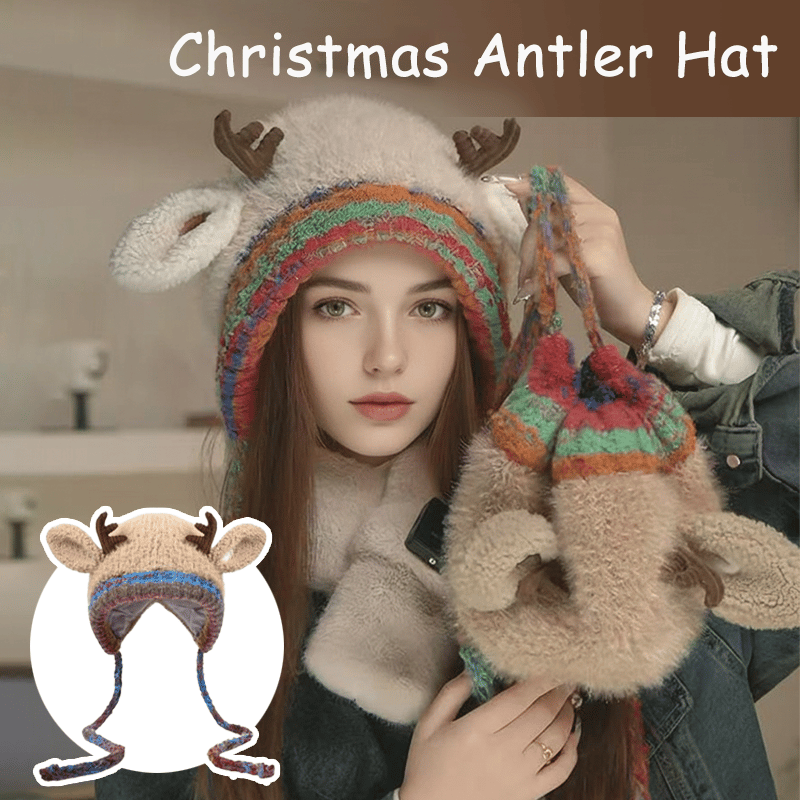 Festive Christmas Antler Hat