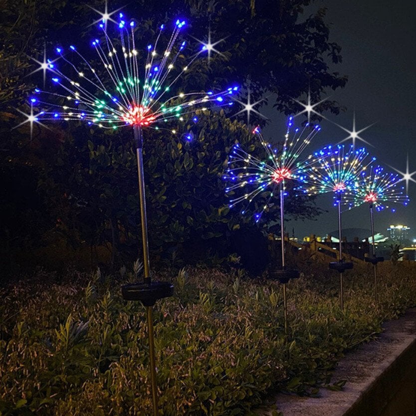 Waterproof Solar Garden Fireworks LED Light
