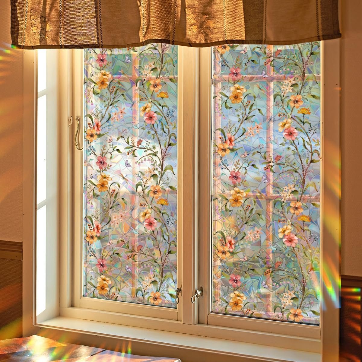 Floral Pattern Window Sticker