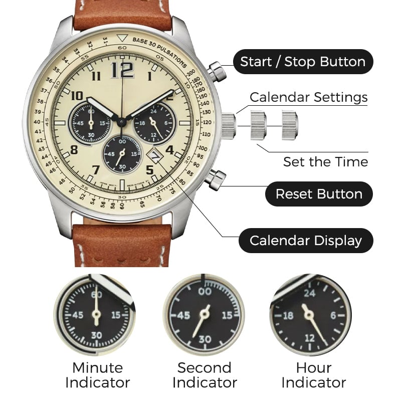 Men's Waterproof Multifunctional Quartz Watch