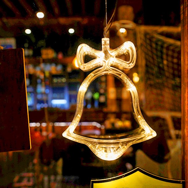 Christmas Lights LED Window Sucker Lamp Battery-Operated for Window Decorations
