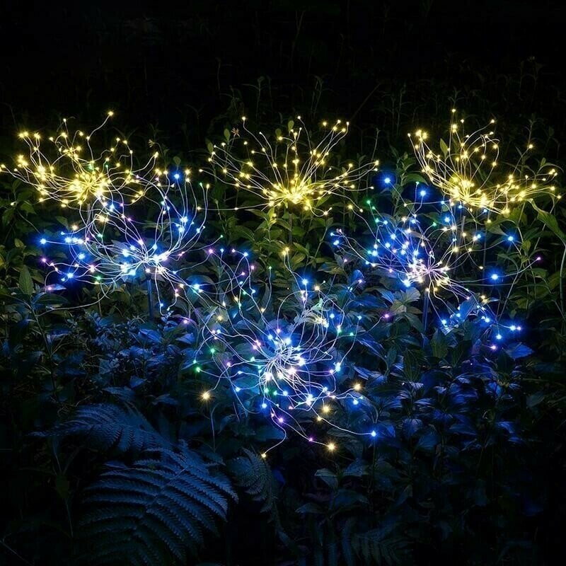 Waterproof Solar Garden Fireworks LED Light