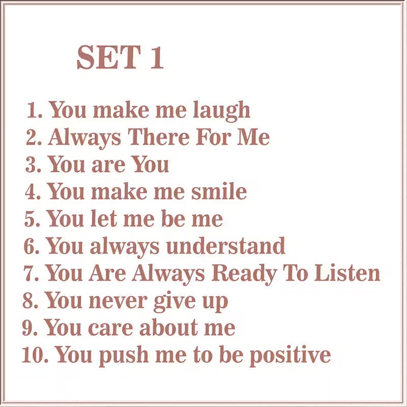 Reasons Why You Are My Friend -Friendship Gift