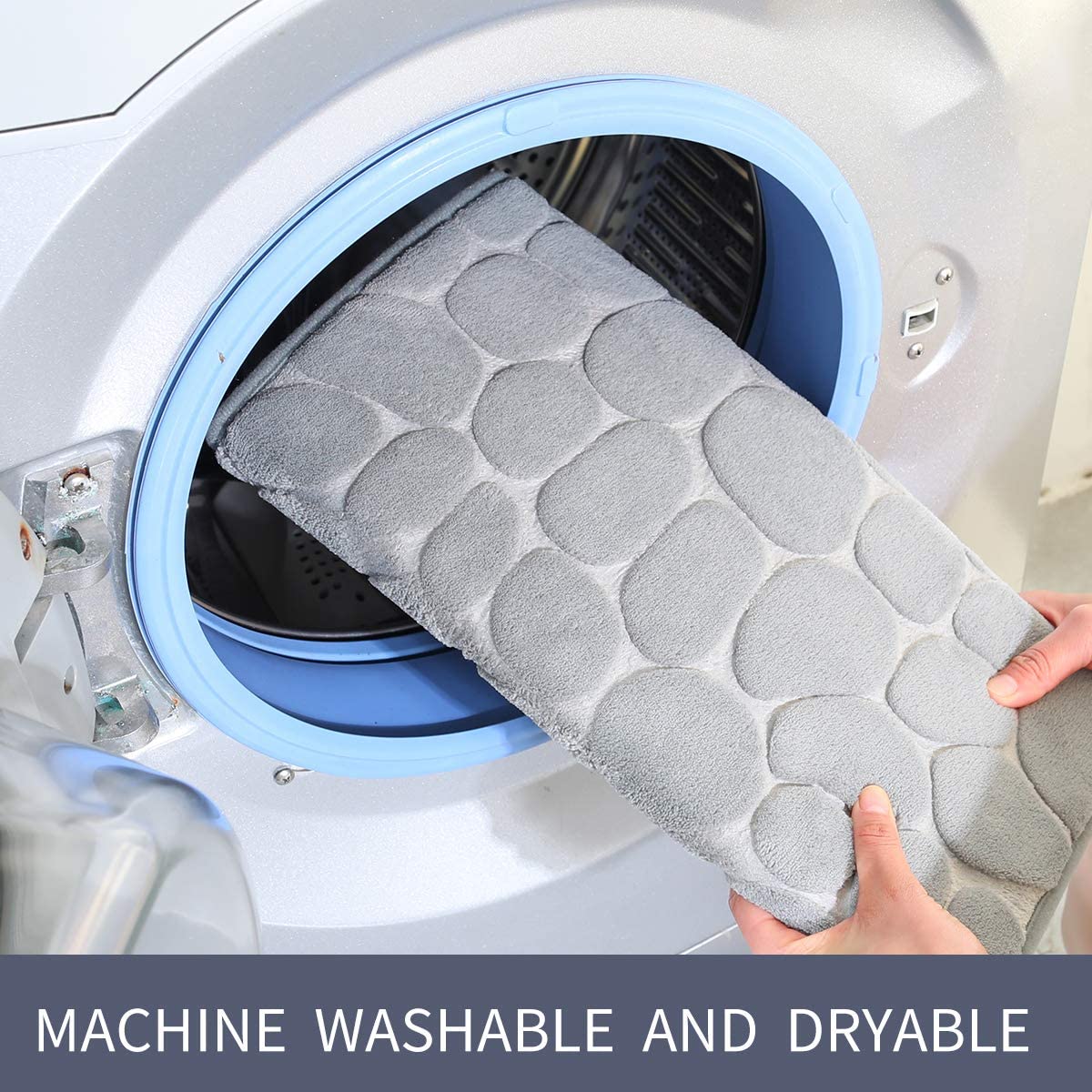 Cobblestone Embossed Bathroom Bath Mat - BUY 2 FREE SHIPPING