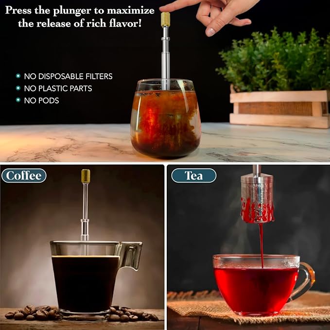 Portable Stainless Steel Micro French Press
