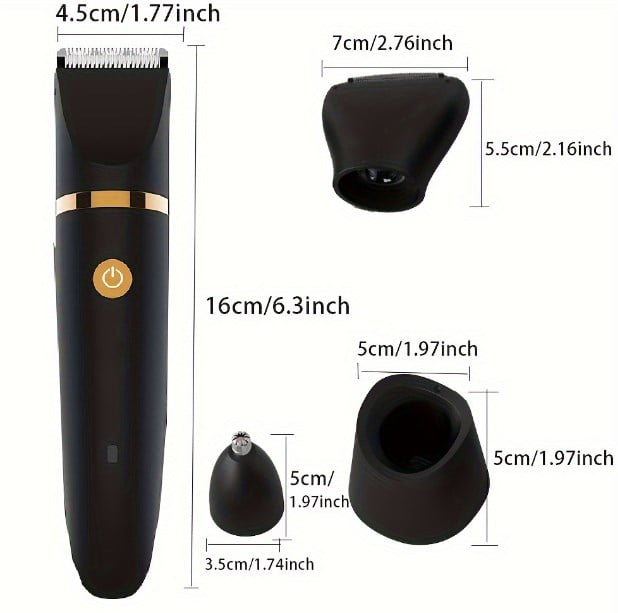 Hot Sale-3 in 1 Electric Body Hair Trimmer for Men