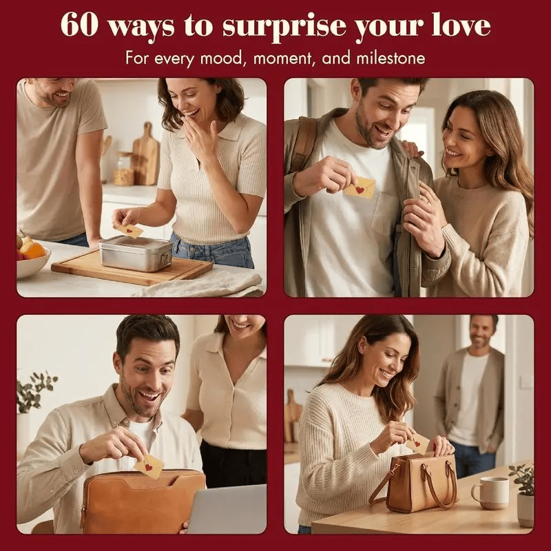 Love Letters Valentine's Collection | 60 Handwritten Notes & Envelopes | Timeless Romantic Gift