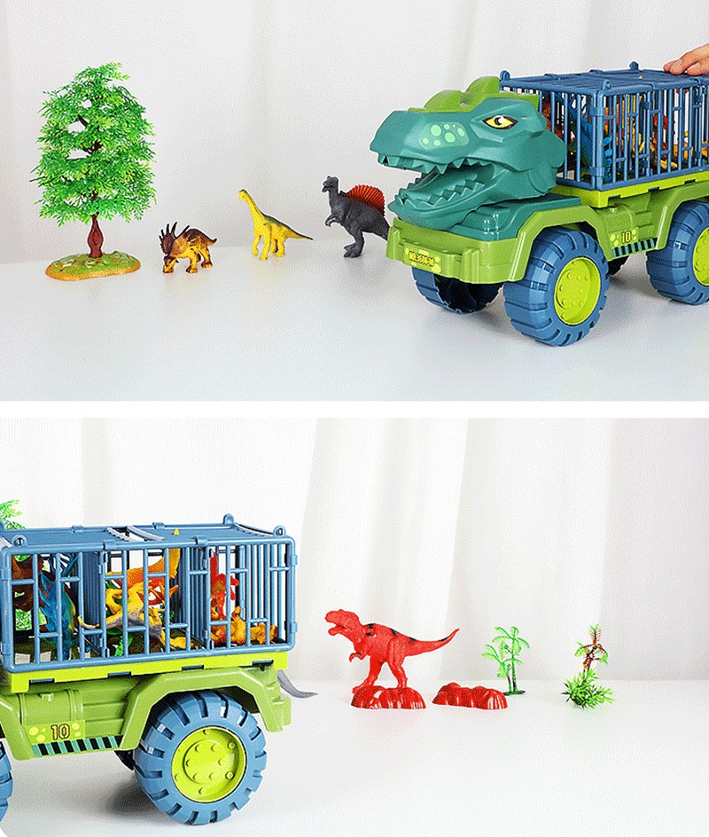 Kids Large Dinosaur Transport Truck Carrier Excavator