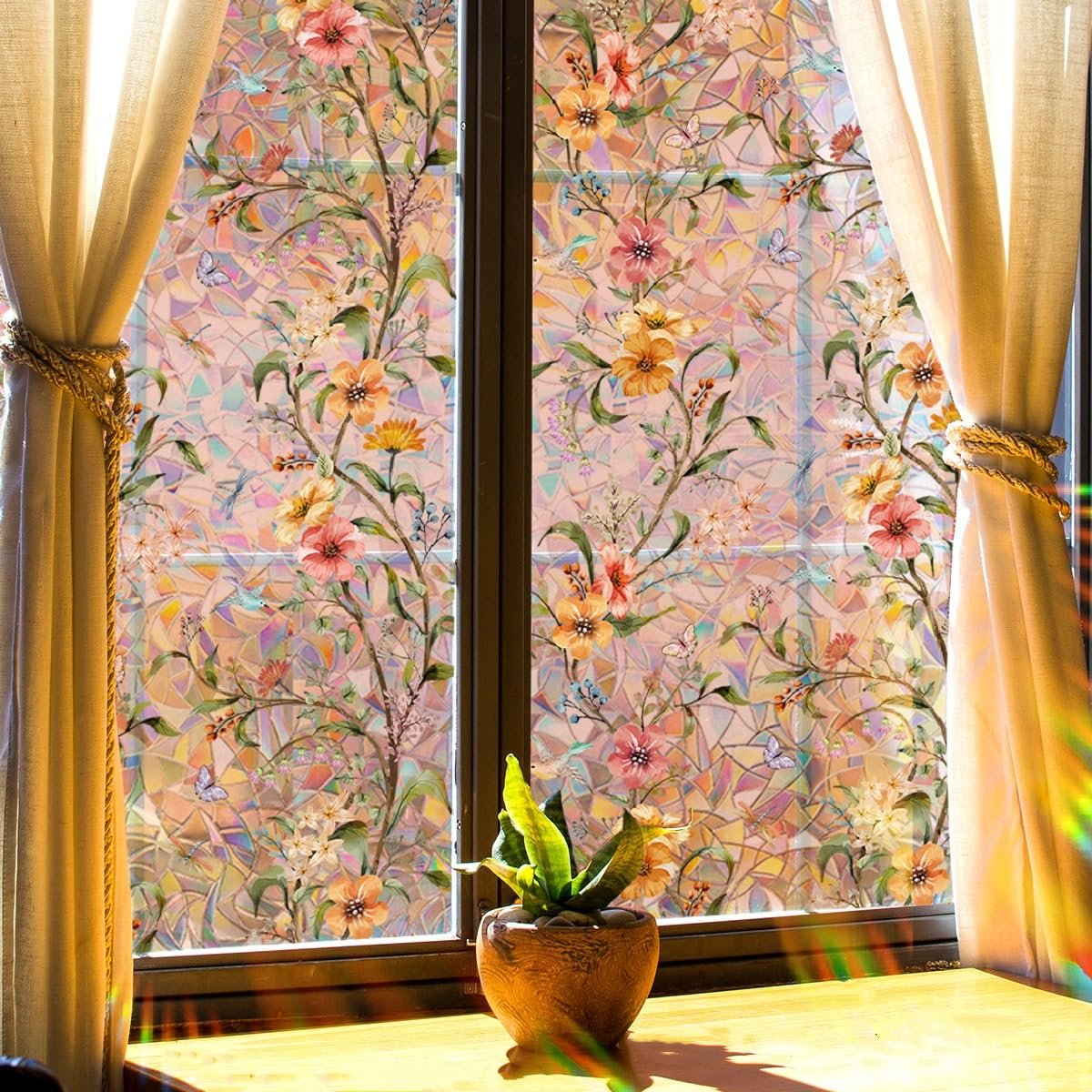Floral Pattern Window Sticker