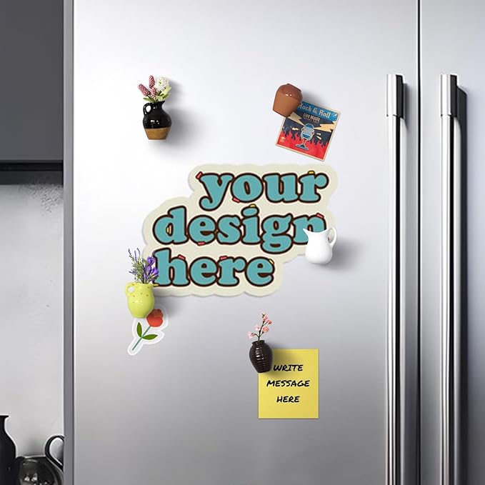 Cute Plant Ceramic Vase Fridge Magnets