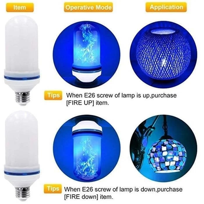 🔥LED Flame Light Bulb With Gravity Sensing Effect