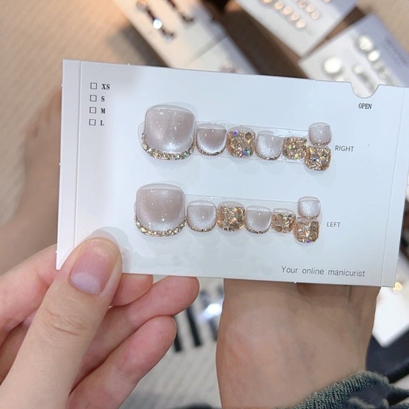 14 Sheets of Square Press on Toenails