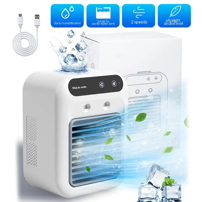 Portable Air Conditioners, 3-In-1 Cooling Fan with 2-Speed Mist Fan