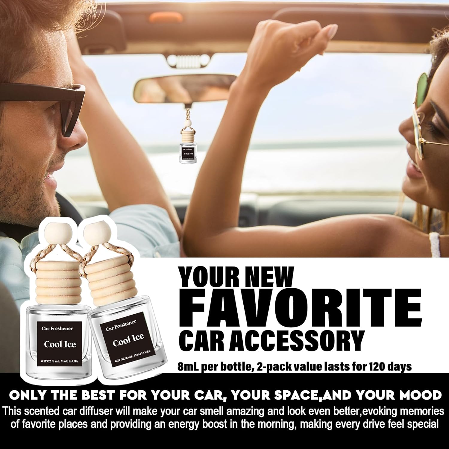 Car Air Freshener and Essential Oil Diffuser