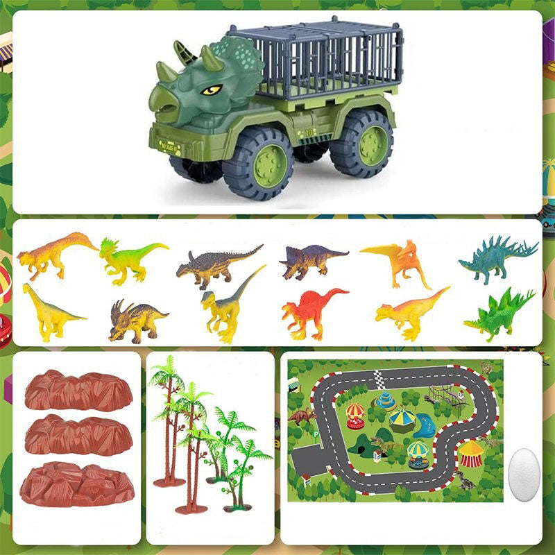 Kids Large Dinosaur Transport Truck Carrier Excavator
