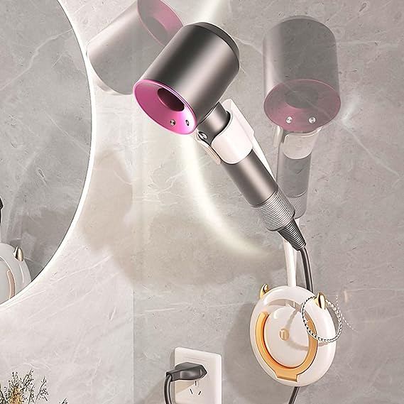 No Punching Bathroom Hair Dryer Holder