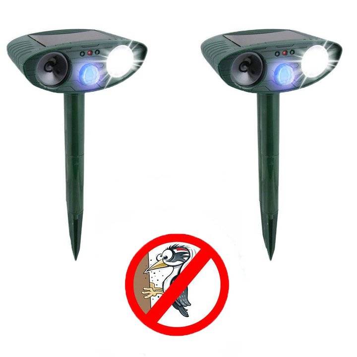 Woodpecker Outdoor Ultrasonic Repeller - Solar Powered