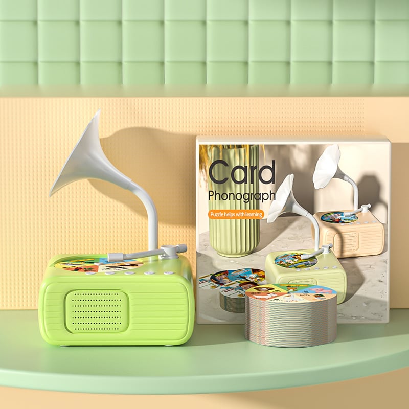 Kids Phonograph with 99 Cards-Early Education Phonograph Story Machine