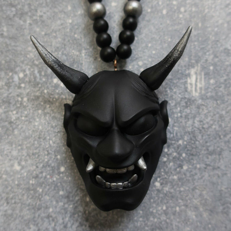 Japanese Oni Mask Car Rear View Mirror Ornament