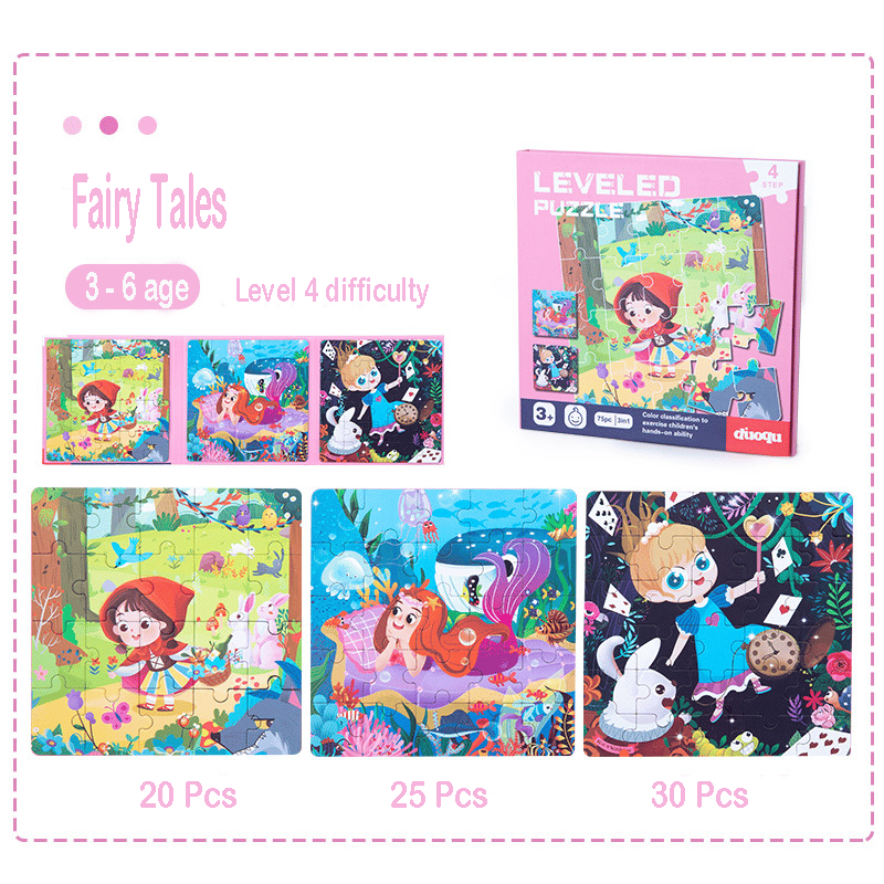 Wooden 3-In-1 Magnetic Advanced Folding Puzzle