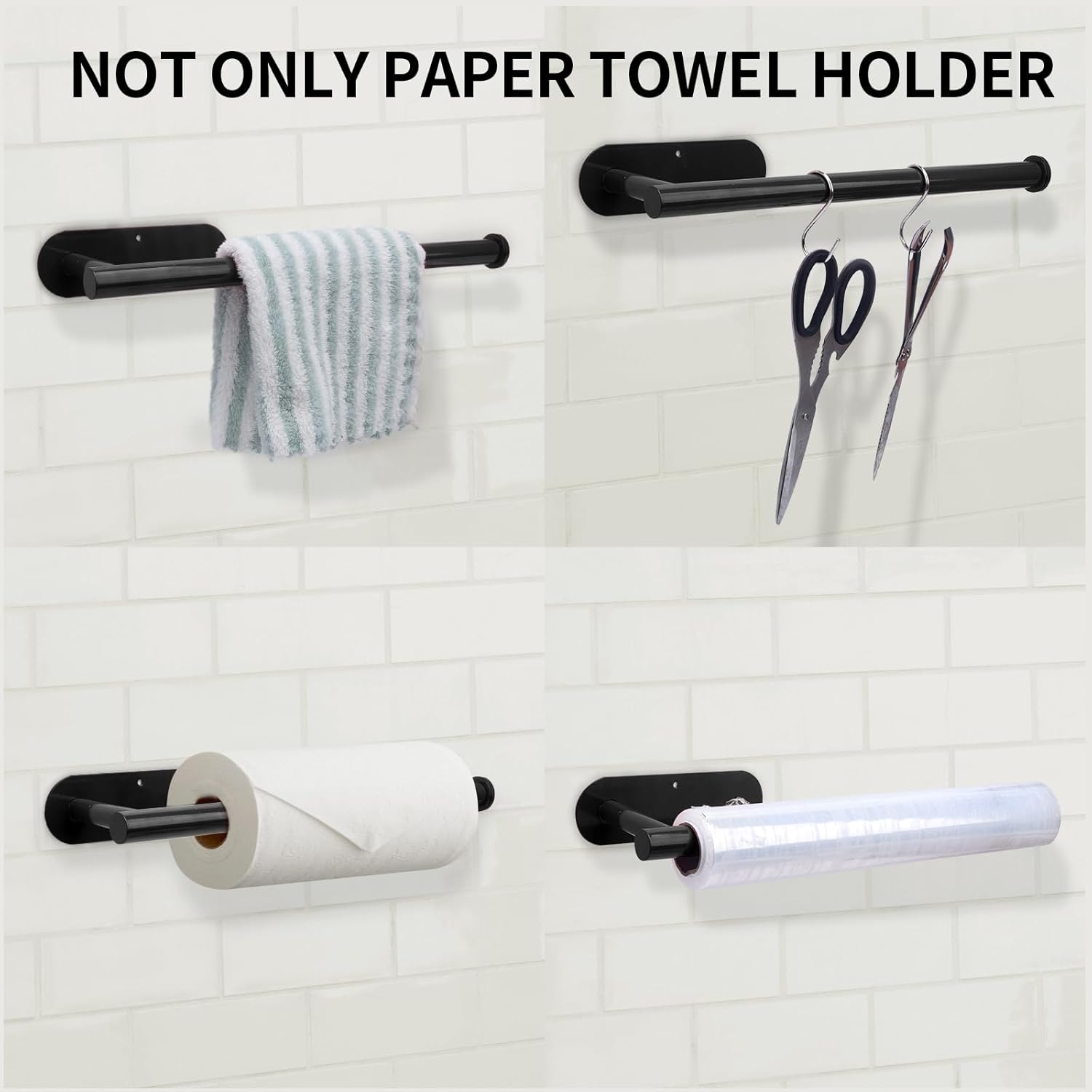 Under Cabinet Paper Towel Holder | No-Drill Mounting | Maximize Counter Space