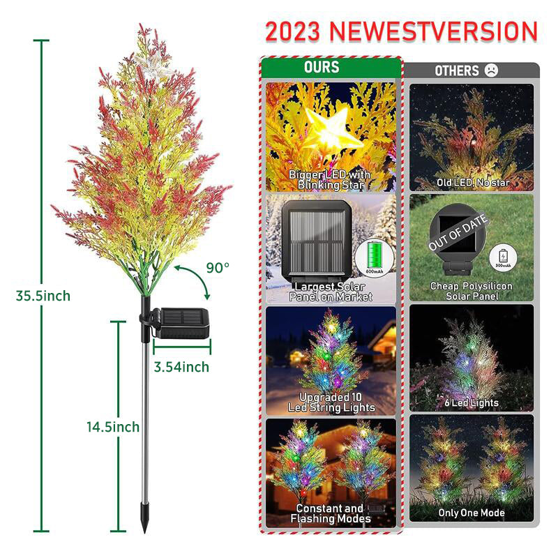 Solar Glowing Stars Chrismas Tree Light