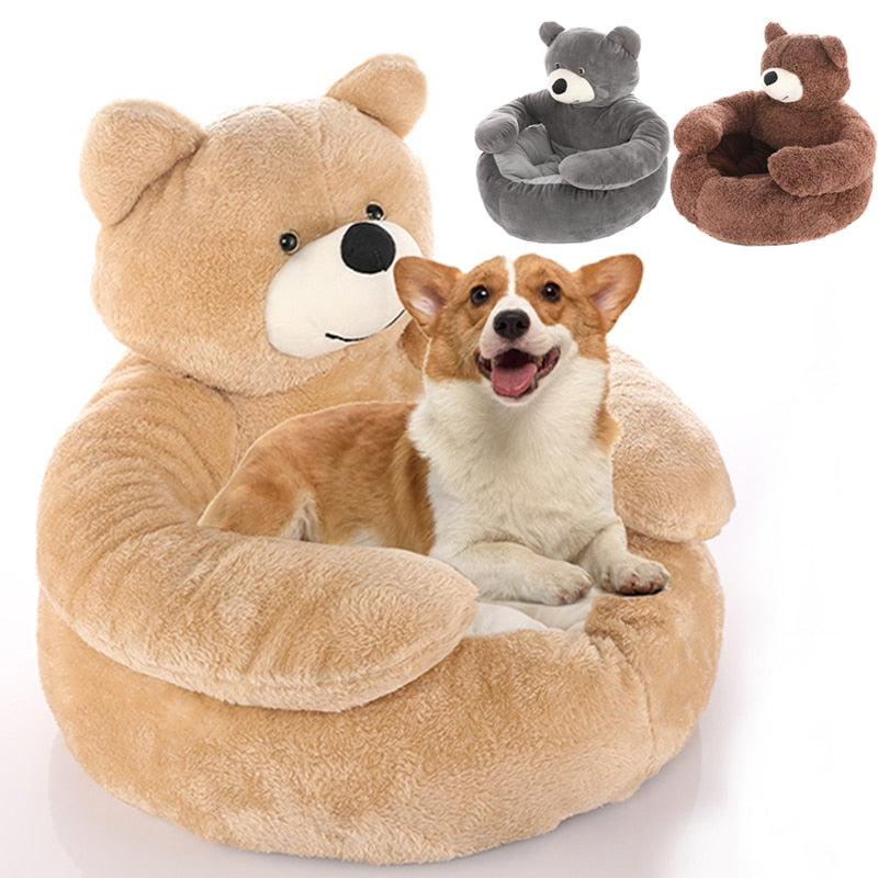 Teddy Bear Cuddler Cat Bed Dog Bed