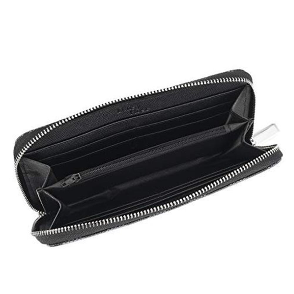 Checkered Zip Around Wallets for Women