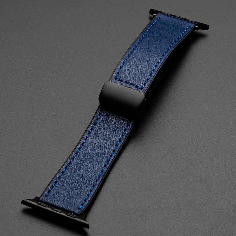 Crazy Horse Leather Silicone Watch Strap For Apple watch