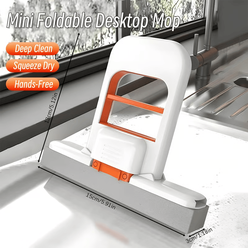 Mini Foldable Desktop Mop –  Mop for Wet & Dry