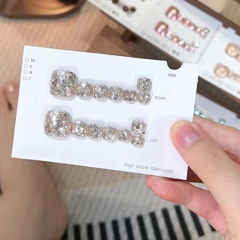 14 Sheets of Square Press on Toenails