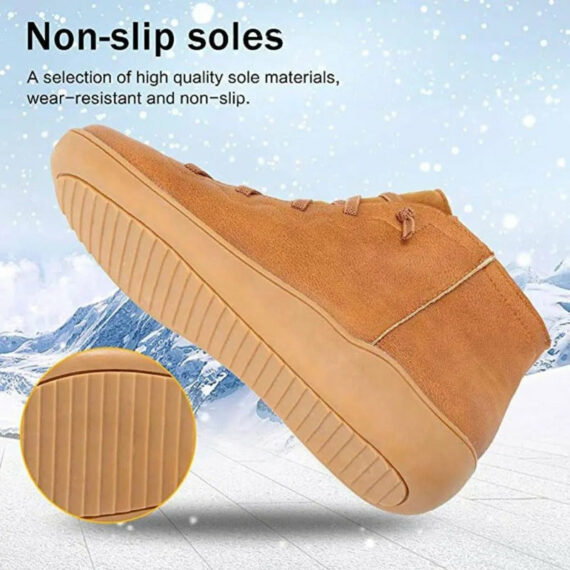 Women Leather Waterproof Orthopedic Vintage Boots