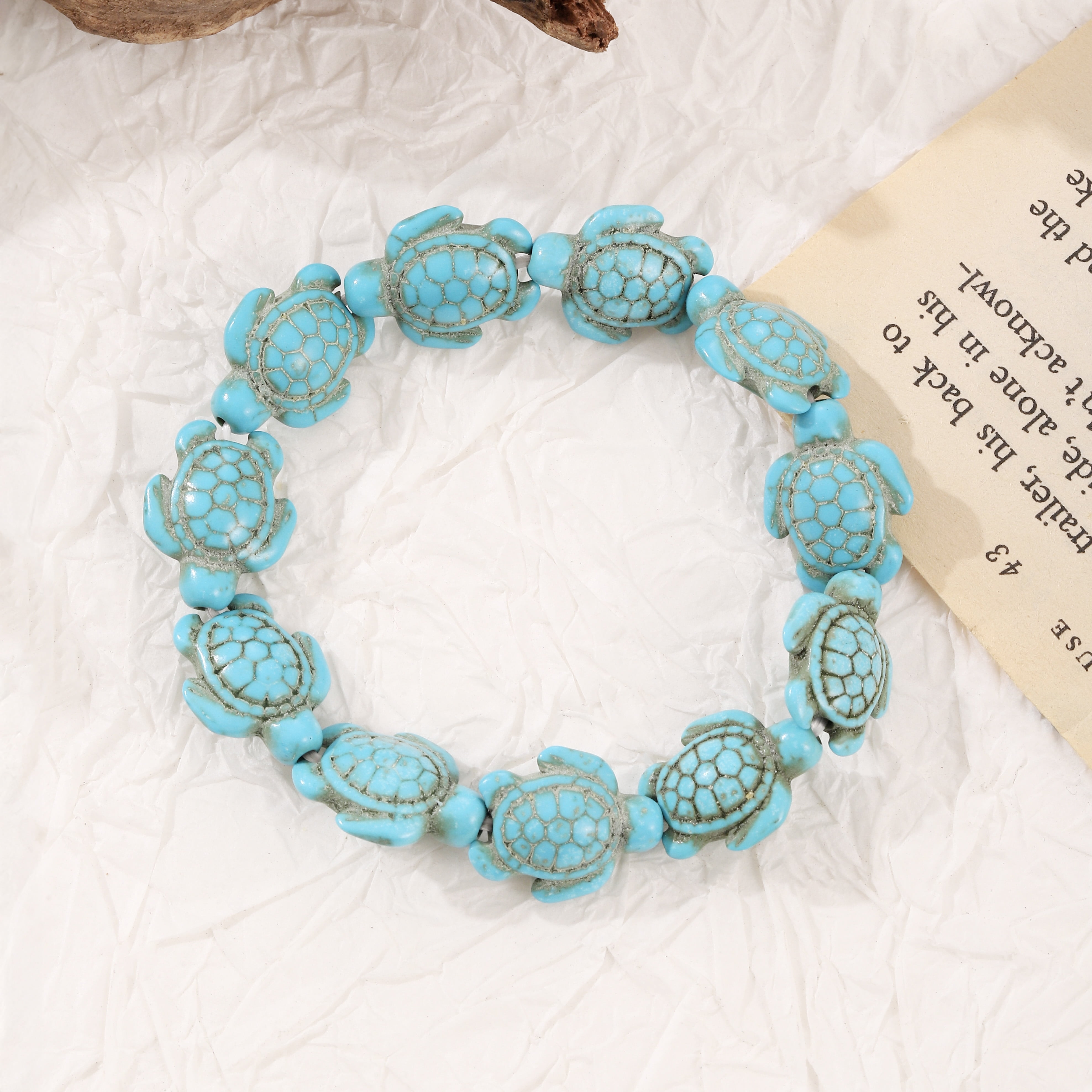 Natural Stone Sun Flower Adjustable Stretch Bracelet
