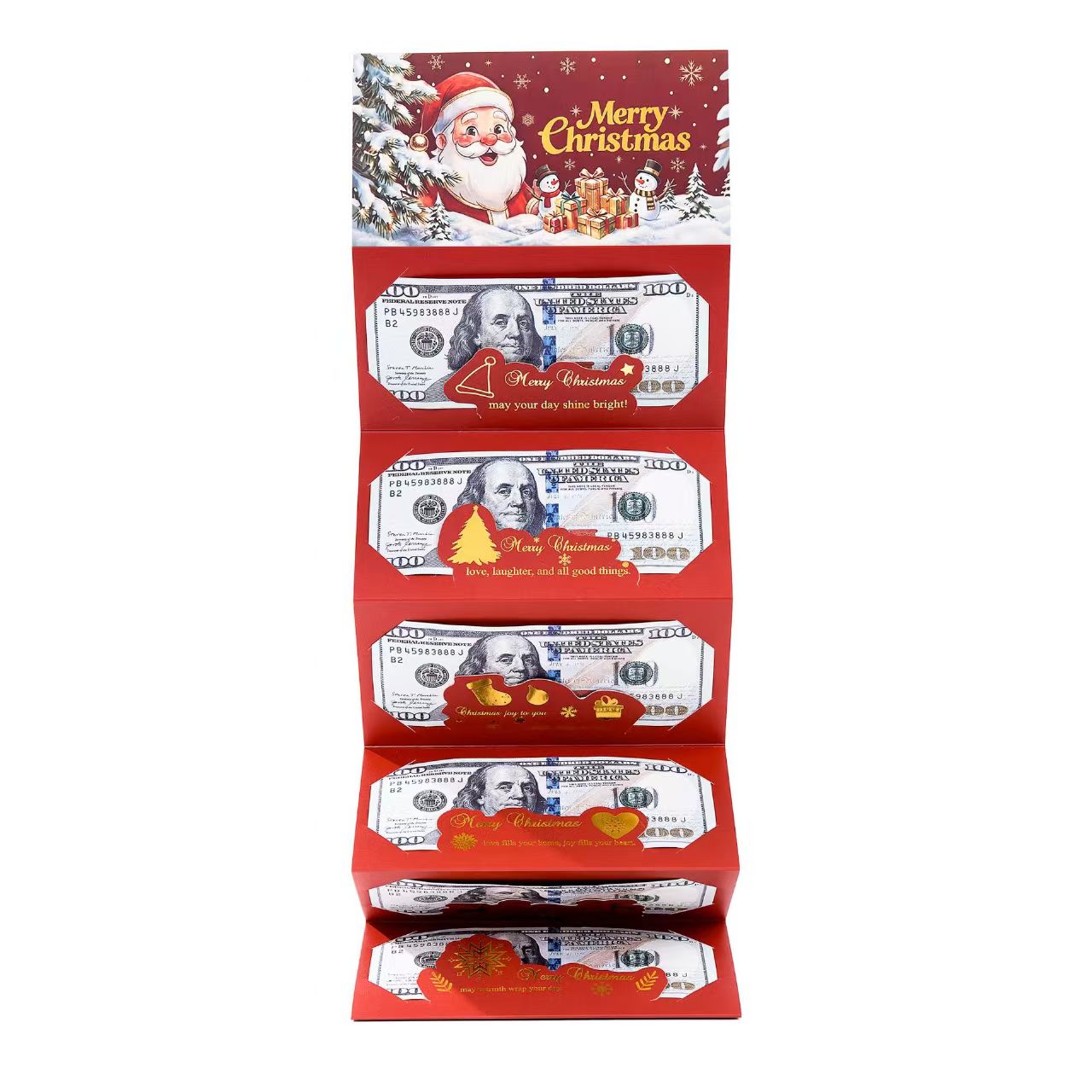 Christmas Money Envelope with 6 Slots 