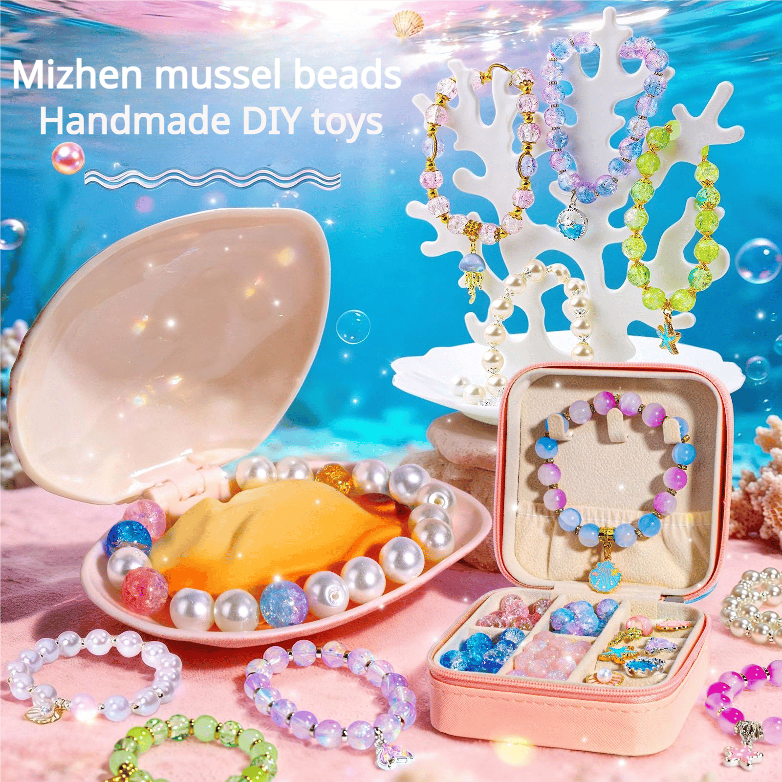 DIY Pearl Jewelry Kit - Complete Bead Making Set for Girls Creative Gift