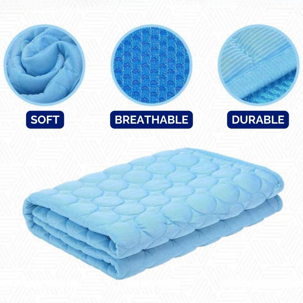 Pressure Activated Cooling Mat for Dogs with Self Recharging Gel