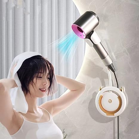 No Punching Bathroom Hair Dryer Holder