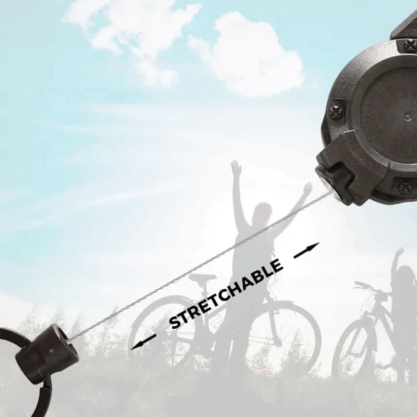 Outdoor Automatic Retractable Wire Rope Tactical Keychain