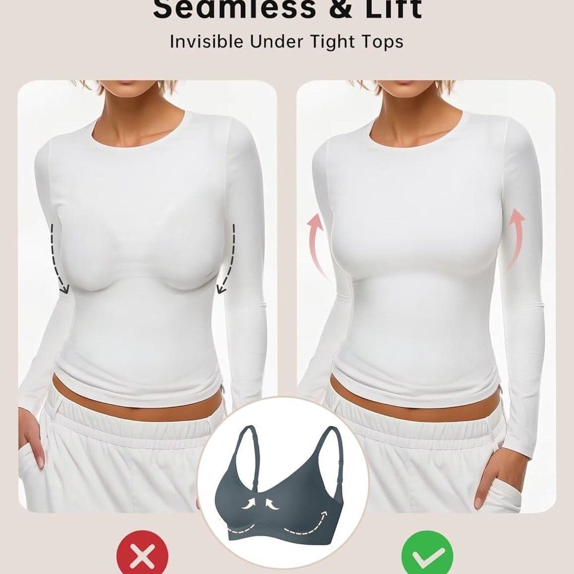 Seamless Soft Support Push Up Bra