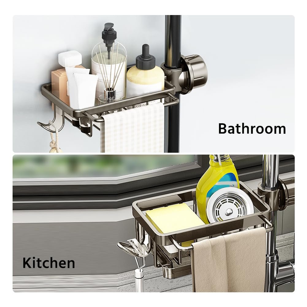 Dish Sponge Holder Over Faucet Kitchen Sink Organizer