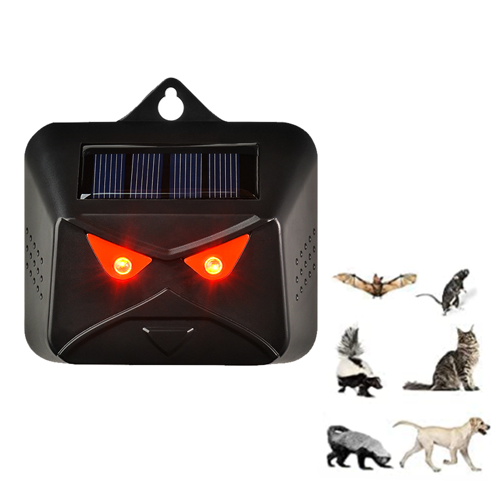 Solar Nocturnal Red LED Lights Animal Repeller
