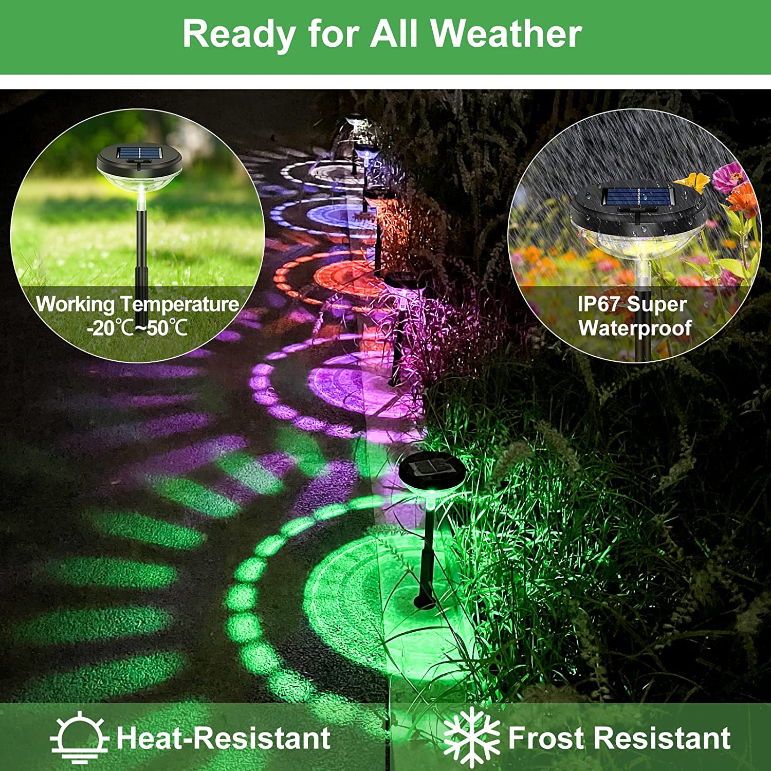 Outdoor Solar Pathway Lights Decorations